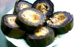 Black Chung Cake - Special Dish in Tet holiday of Giay Ethnic People