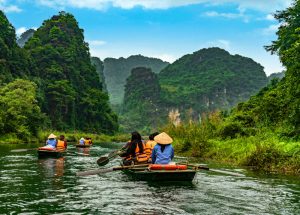 Boat Rowing in Tam Toc Ninh Binh