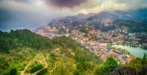 Sapa Town from Ham Rong Mountain
