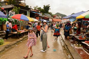 Tourists at Bac Ha Market